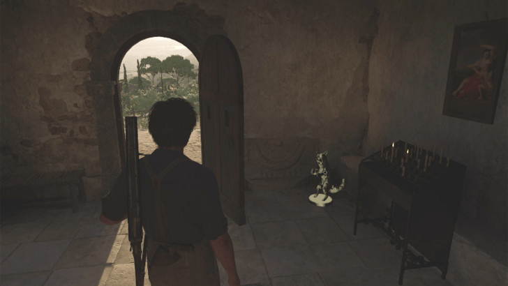 Mystery Fox 13 Found beside the table filled with candles inside the small chapel north of Villa Torrisi. Overworld Location