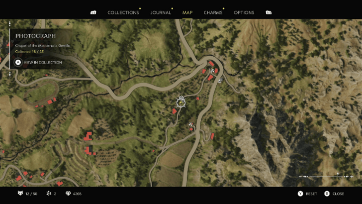 Chapel of the Madonna La Gentile The photograph spot is on the grassy area on the left side of the road east of San Celeste and overlooks at the Chapel. Map Location