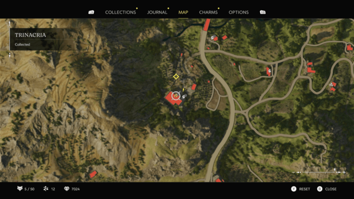 Trinacria 10 Found on top of a small drawer between two cabinets filled with glassware in a corridor of Ludovici