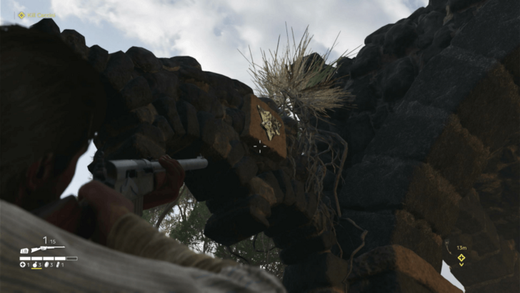 Trinacria 11 Found hanging on an archway in the Chapel of Saint Agatha. You can obtain it during the event where Enzo has to kill Caccini and just before the car chase in Chapter 13. Overworld Location