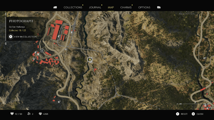 Sicilian Railways The photograph spot is located by the river overlooking the railway east of Collezolfo. Map Location