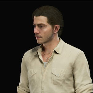 Thin Moustache and Sideburns