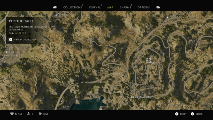 The Temple of Aphrodite Epistrophia on La Riva Antica The photograph spot is near the entrance of the temple ruins on the race track north of the Temple of Aphrodite in L