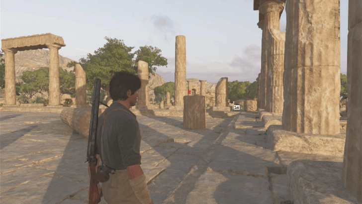 The Temple of Aphrodite Epistrophia on La Riva Antica The photograph spot is near the entrance of the temple ruins on the race track north of the Temple of Aphrodite in L