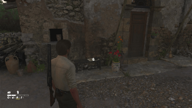 A New Pope Found on a small wooden bench outside a secluded house between Pasquale