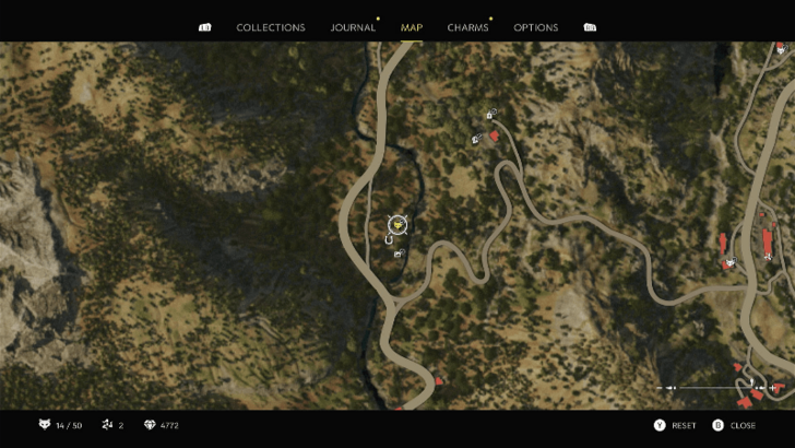 Mystery Fox 16 Inside the Byzantine Ruins north of Fiumansa. Map Location