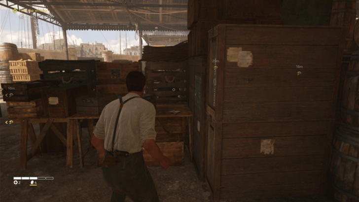 Trinacria 14 Found on a table with wooden boxes on top. You