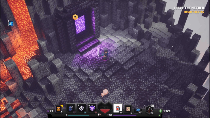 Minecraft Dungeons - Basalt Deltas Leave the Nether