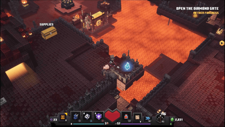 Minecraft Dungeons - Nether Fortress Open the Diamond Gate