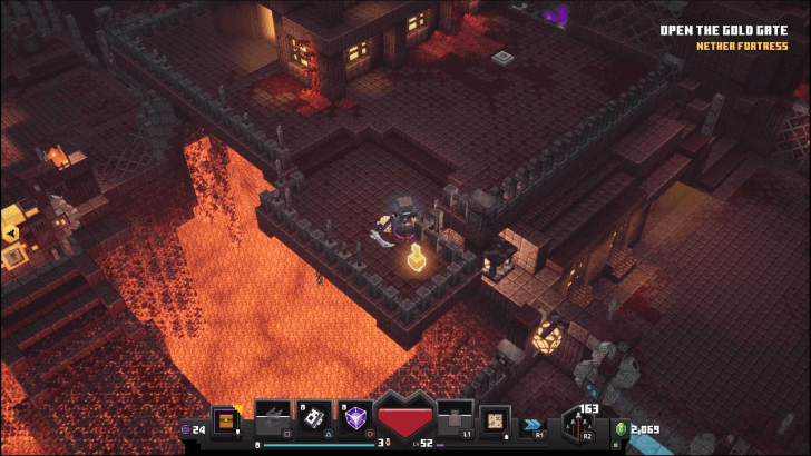 Minecraft Dungeons - Nether Fortress Open the Gold Gate