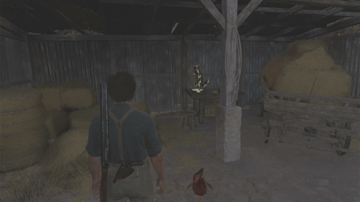Mystery Fox 20 On top of the brown table beside the haystacks and chickens at the small town southeast of Collezolfo Sulfur Mine. Overworld Location