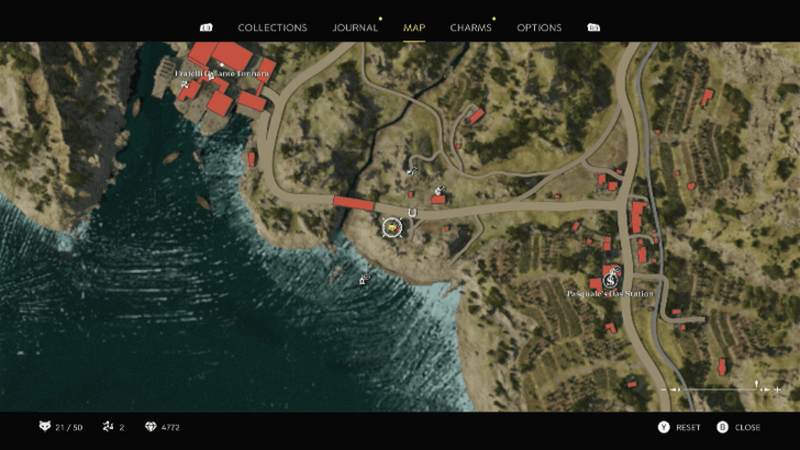 Mystery Fox 23 On the balcony overlooking the sea behind the tall house northwest of Pasquale