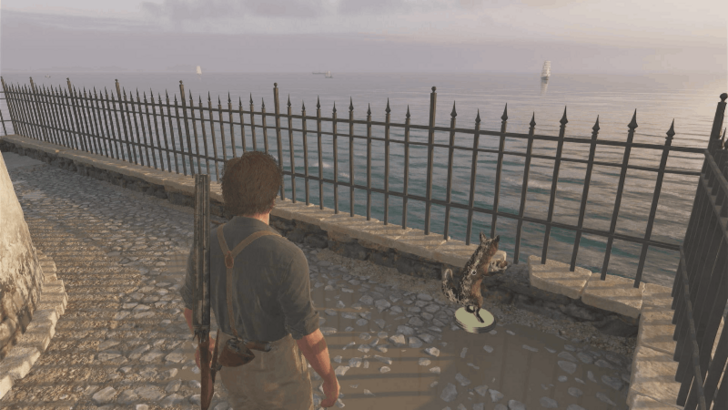 Mystery Fox 26 At the lighthouse southwest of the Galante Warehouse. Vault over the brown fench and head down towards the shore to reach the lighthouse. Overworld Location