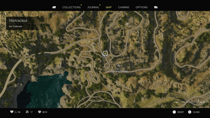 Trinacria 16 Found hanging between two stone pillars in the L