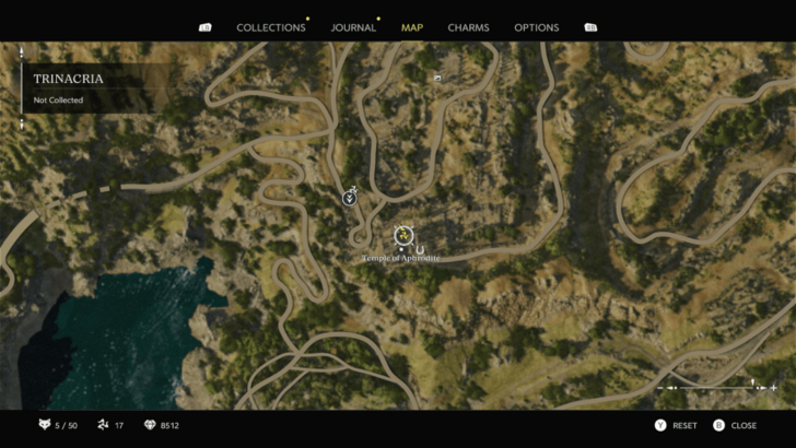 Trinacria 17 Found on a wooden table under a makeshift tent in the Temple of Aphrodite in L