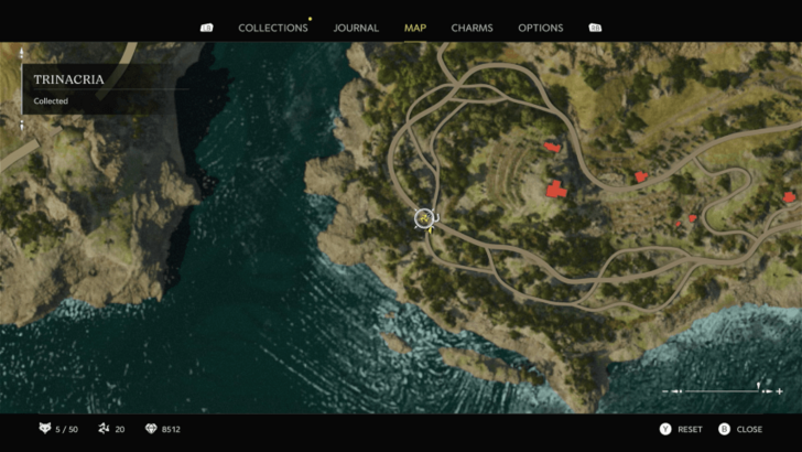 Trinacria 18 Found hanging on the side of a small bridge southwest of L