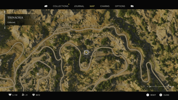 Trinacria 19 Found hanging between two columns of an abandoned temple in the northern part of L