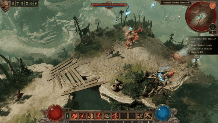 Titan Quest 2 Smoke Over Pyrgos Claim the Hill