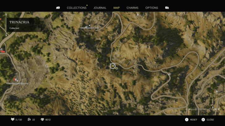 Trinacria 20 Found in the middle of a cave northwest of L