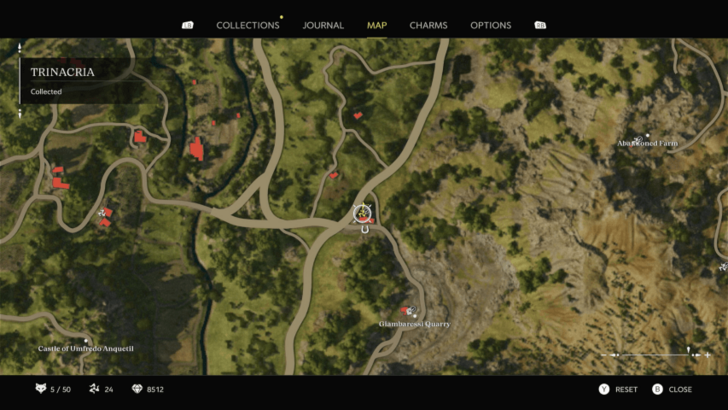 Trinacria 22 Found hanging on a wall of a house southeast of the Torrisi Fast Travel point. Map Location