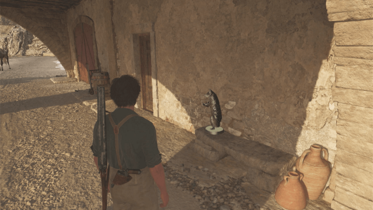 Mystery Fox 28 On the stone bench at the small house with the windmill at the eastern part of the salt farm east of Porto Almaro. Overworld Location