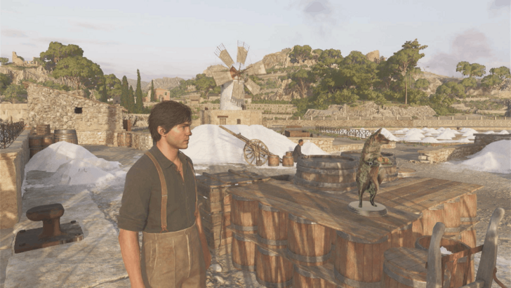 Mystery Fox 29 On top of the barrels at the dock area of the salt farm east of Porto Almaro. Overworld Location