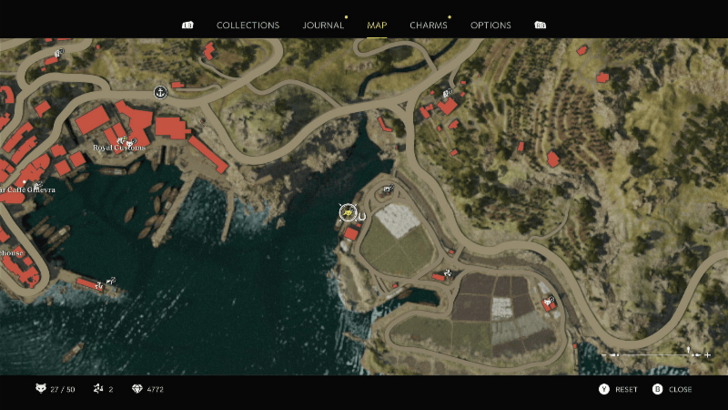 Mystery Fox 29 On top of the barrels at the dock area of the salt farm east of Porto Almaro. Map Location