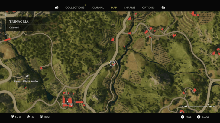 Trinacria 25 Found hanging on a wall of a house northeast of the Affini Farm. Map Location