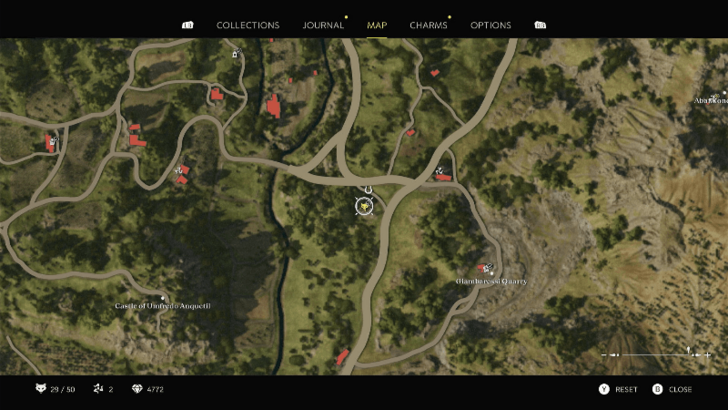 Mystery Fox 31 Inside the destroyed house at the side of the road west of Giambaressi Quarry. Map Location