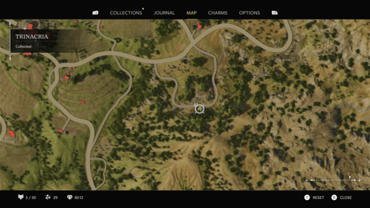 Trinacria 27 Found hanging on a wall of an abandoned house with a green door west of Villa Torrisi. Map Location