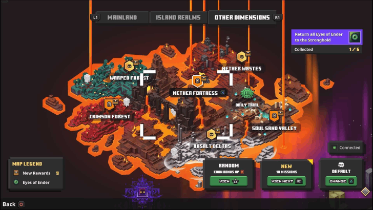 Minecraft Dungeons - Flames of the Nether Map and Levels