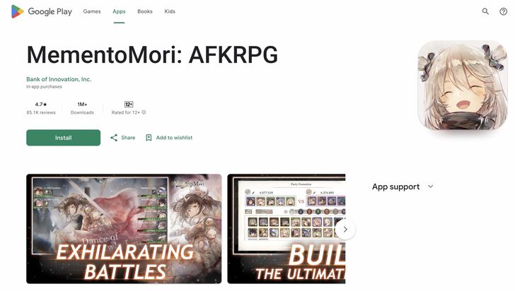 mementomori google play store