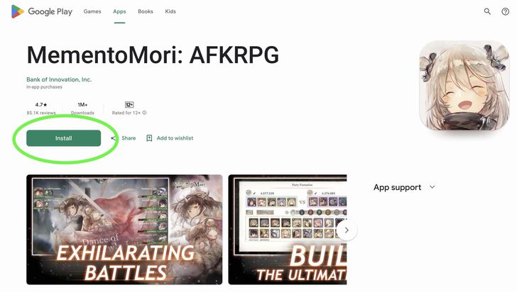 mementomori google play store