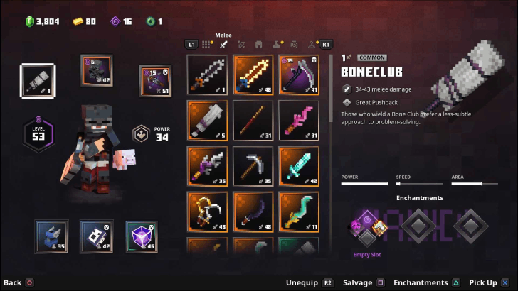 Minecraft Dungeons - Flames of the Nether Boneclub