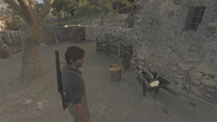 Mystery Fox 36 On top of a wheelbarrow at the house northeast of San Celeste. Vault over the stone wall to reach the house inside. Overworld Location