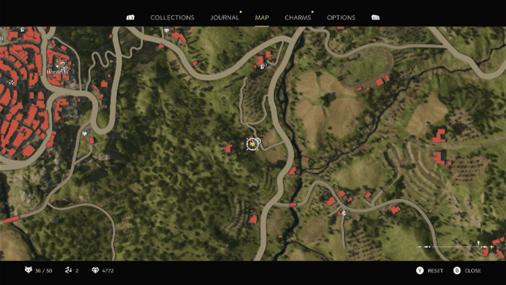 Mystery Fox 38 Beside the wooden fence on the red isolated house east of San Celeste. Map Location