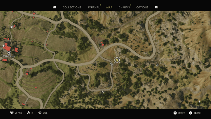 Mystery Fox 42 Beside the destroyed barrel on the destroyed house east of Villa Torrisi. Map Location