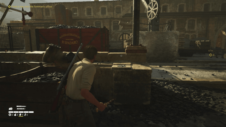 Trinacria 39 Found on top of a stone block under a shed near the train tracks within the factory in Collezolfo. You