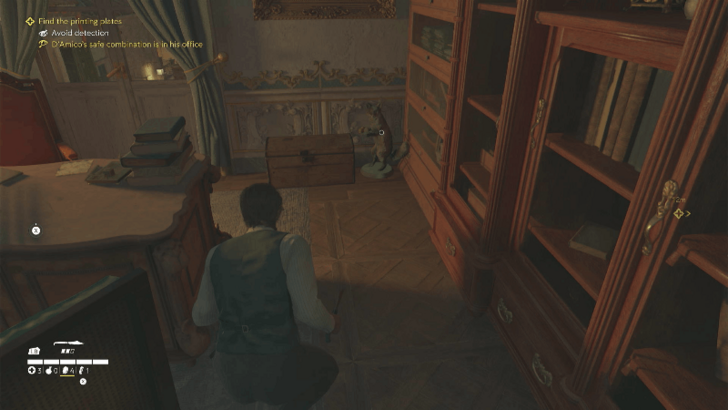 Mystery Fox 46 During the Find the Printing Plates objective, take the central staircase and turn to the right. Head to the farthest room that contains the Handover to Lieutenant note to find the Mystery Fox. Overworld Location