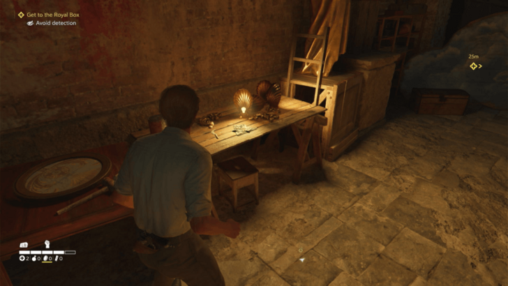 Trinacria 45 Found on a table in the backstage of the opera in Chapter 12. Once you enter the backstage for the first time, head to the leftmost part where you