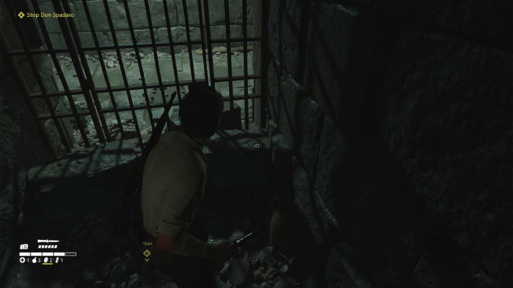 Trinacria 46 Found on a stone block near a cell gate in Chapter 12. Once you