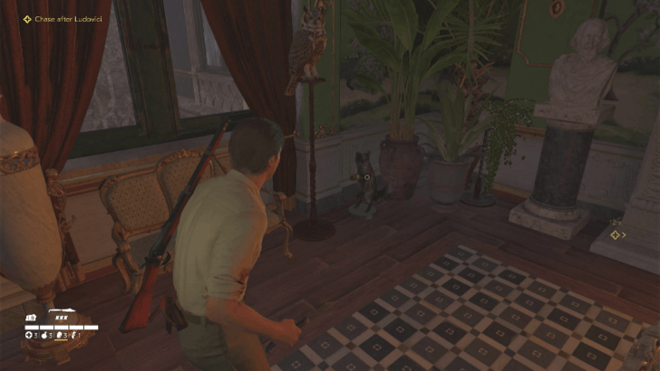 Mystery Fox 45 Near the Fireplace during the Chase after Ludovici objective in Chapter 5. Overworld Location