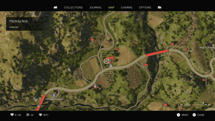 Trinacria 50 Found above the wooden door outside a large house northeast of Pasquale