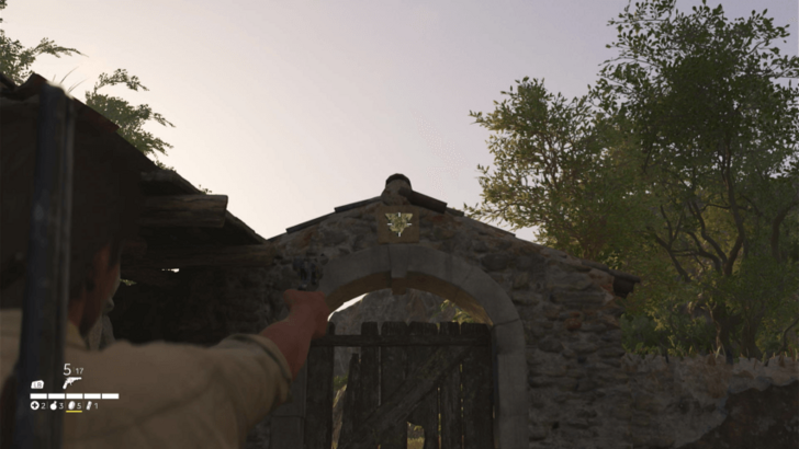 Trinacria 50 Found above the wooden door outside a large house northeast of Pasquale