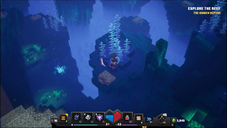 Minecraft Dungeons - Unlock Radiant Ravine Use the Clams