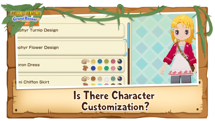Story of Seasons Grand Bazaar - Is There Character Customization