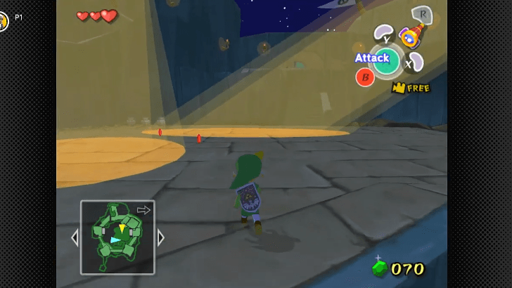 searchlights in the courtyard