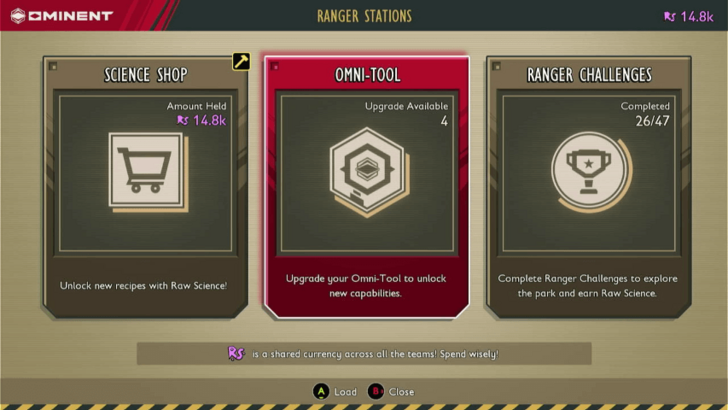 Grounded 2 Ranger Station Menu