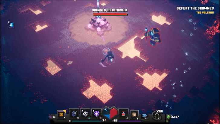 Minecraft Dungeons - Radiant Ravine Drowned Necromancer Boss Fight