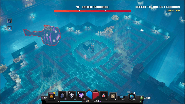 Minecraft Dungeons - Abyssal Monument Defeat the Ancient Guardian